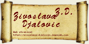 Živoslava Đalović vizit kartica